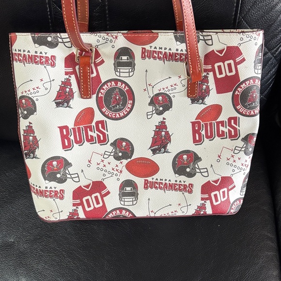 Dooney & Bourke Buccaneers Red and White Tote - Picture 3 of 16
